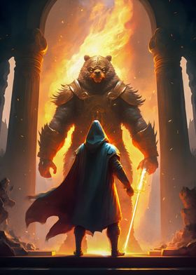 Knight and bear king