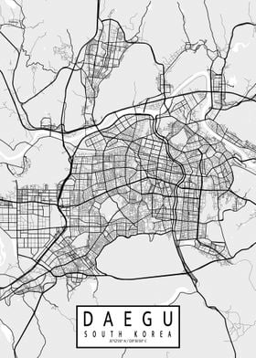 Daegu City Map Light