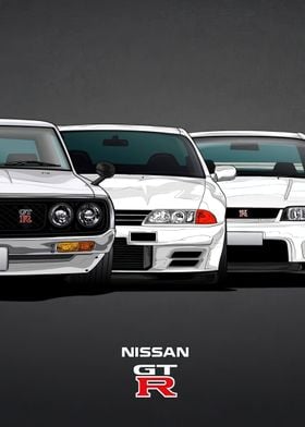 Three Nissan Car