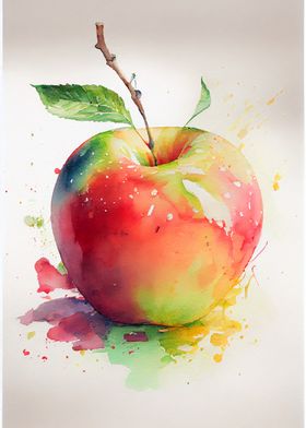 Apple Watercolor