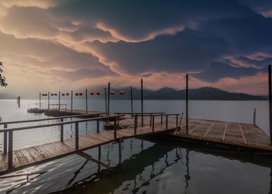 Oil Painting Sun Moon Lake