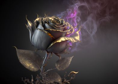 Abstract golden rose