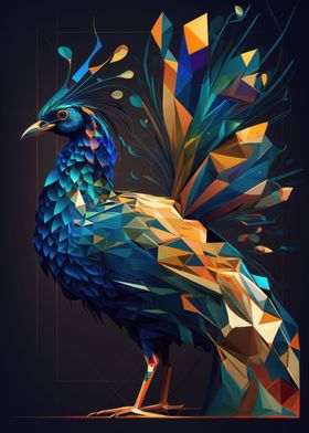 Abstract Geometric Peacock