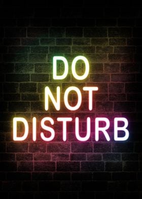 Do Not Disturb Neon Sign