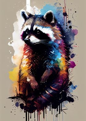 Raccoon Watercolor