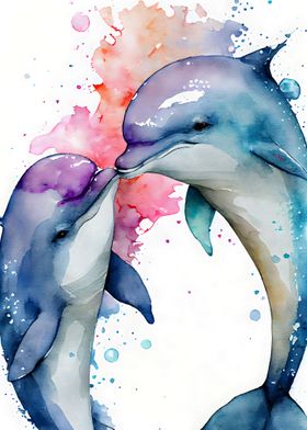 Dolphin Couple Love Story