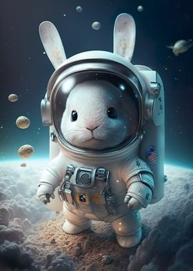 Astronaut Space Rabbit