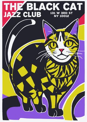 Black Cat Jazz Club Poster