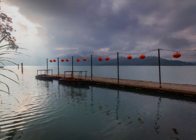 Oil Painting Sun Moon Lake