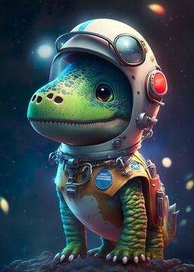 Astronaut Space Dinosaur