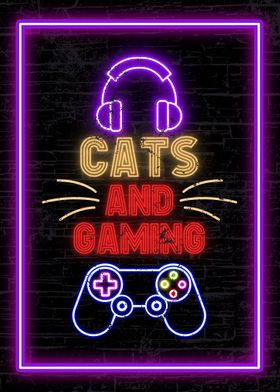 Cats and Gaming Neon