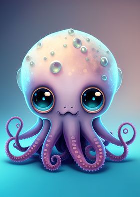 Cute space squid