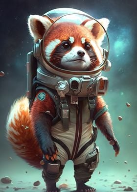 Astronaut Space Red Panda