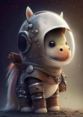Astronaut Space Horse Pony