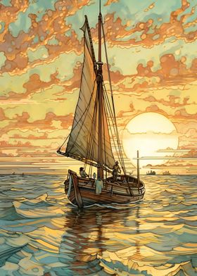 Sailboat at Sunset