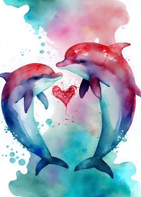 Dolphin Couple Love Story