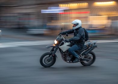  Motorcycle in motion blur