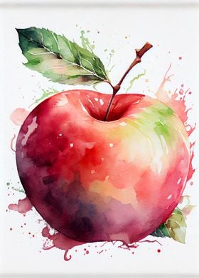 Apple Watercolor