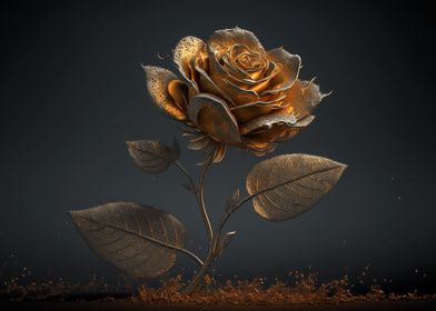 Abstract golden rose