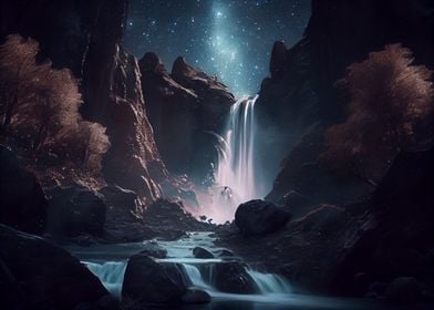 Magical waterfall