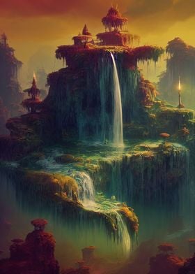 Futuristic Waterfall