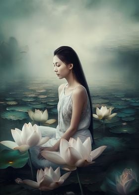 Serenity in Lotus Pond