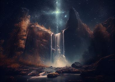 Magical waterfall