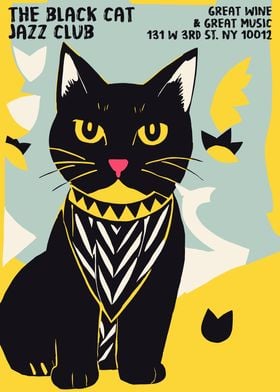 Black Cat Jazz Poster