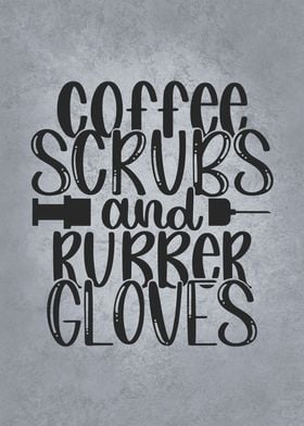 Coffee Scrubs Rubber Glove