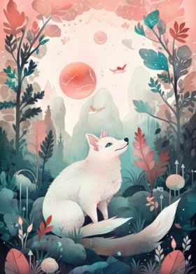 White Fox Illustration