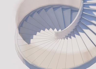 sketch of spiral staircase