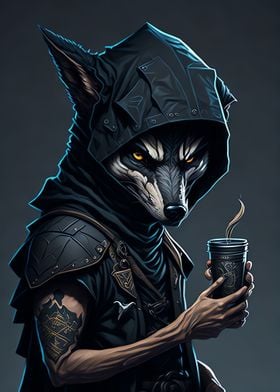 Wolf and a Cup of Coffe