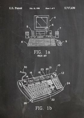 PC keyboard patent 1998