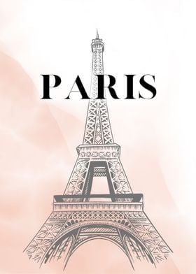 Paris Eiffel Tower Pastel
