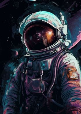 Astronaut Portrait Space