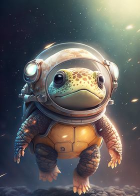 Astronaut Space Turtle