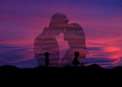 silhouette love