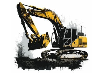 Watercolor excavator 