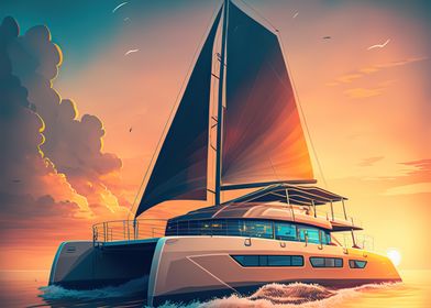 Yacht  Sunset