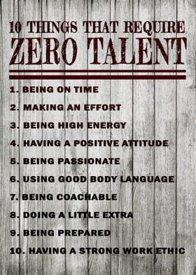 Zero Talent Motivational 