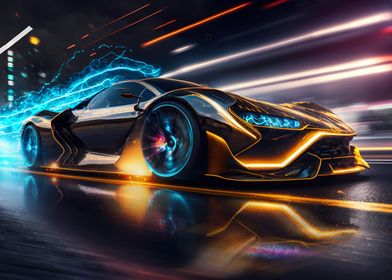 Futuristic Supersport Car