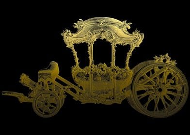 Vintage gold carriage 