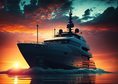 Yacht  Sunset