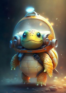 Astronaut Space Turtle