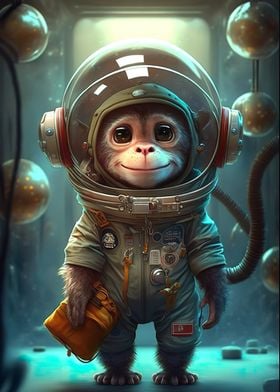 Astronaut Space Monkey Ape