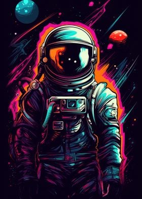 Astronaut In Colors