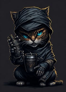 Cat and a Cup of Coffee