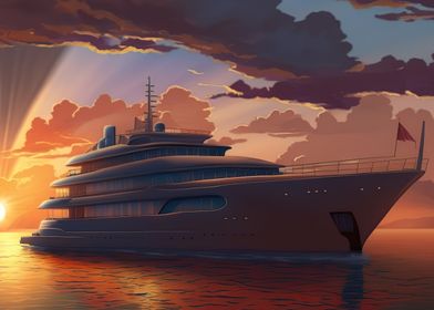 Yacht  Sunset