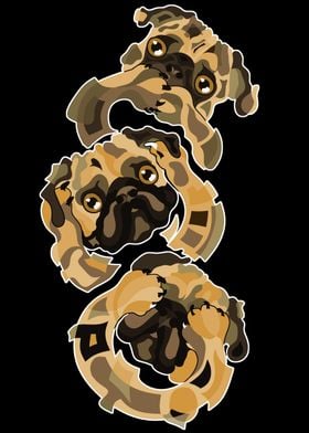 THREE WISE PUGS