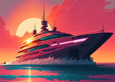 Yacht  Sunset
